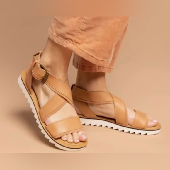 Toms Shoes Toms Sidney Leather Strappy Flat Ankle Wrapped